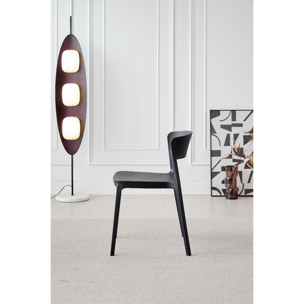 Silla Monaco , Color Negro, Con espaldar y diseño Moderno X4