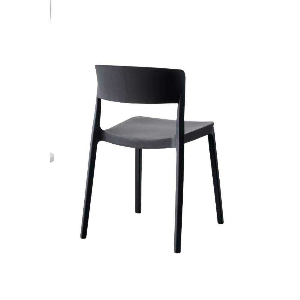 Silla Monaco , Color Negro, Con espaldar y diseño Moderno X4