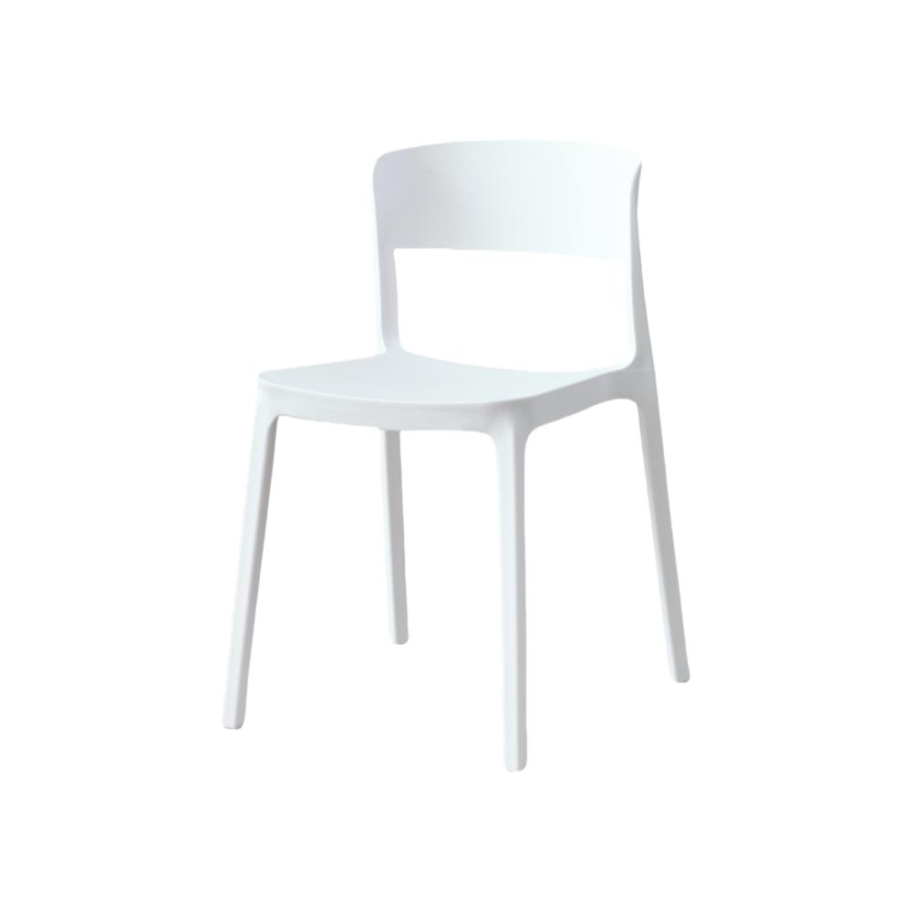 Silla Monaco, Color Blanco, Con espaldar y diseño Moderno