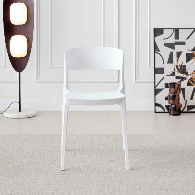 Set de 2 Sillas Mónaco, Color Blanco, con Espaldar y Diseño Moderno, detalle