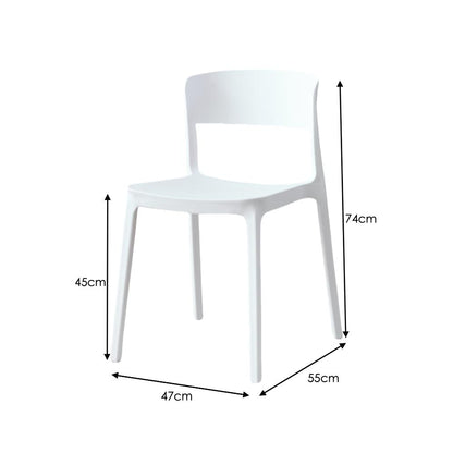 Silla Monaco, Color Blanco, Con espaldar y diseño Moderno