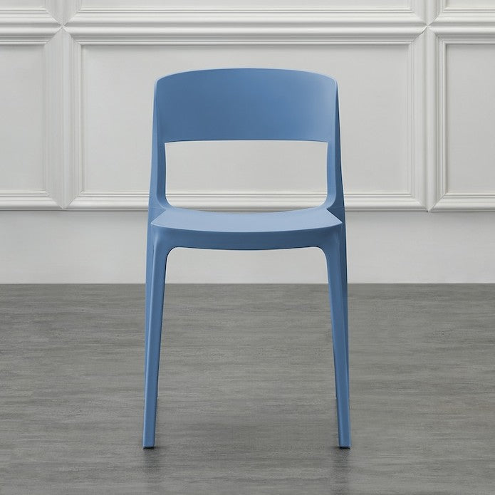 Set de 2 Sillas Mónaco, Color Azul Oceano, con Espaldar y Diseño Moderno
