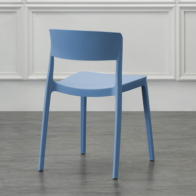 Set de 2 Sillas Mónaco, Color Azul Oceano, con Espaldar y Diseño Moderno