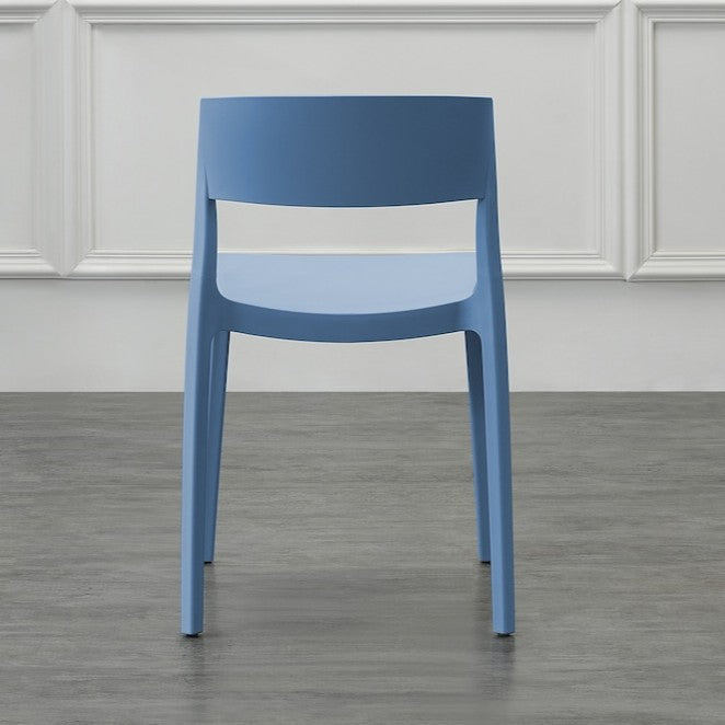 Set de 4 Sillas Mónaco, Color Azul Oceano, con Espaldar y Diseño Moderno