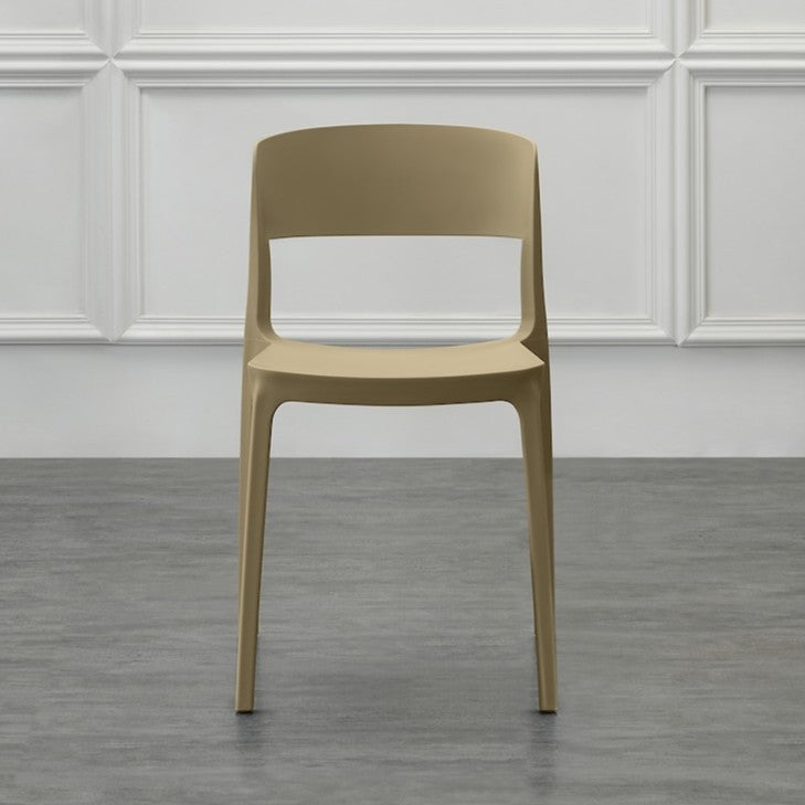 Set de 4 Sillas Mónaco, Color Khaki, con Espaldar y Diseño Moderno