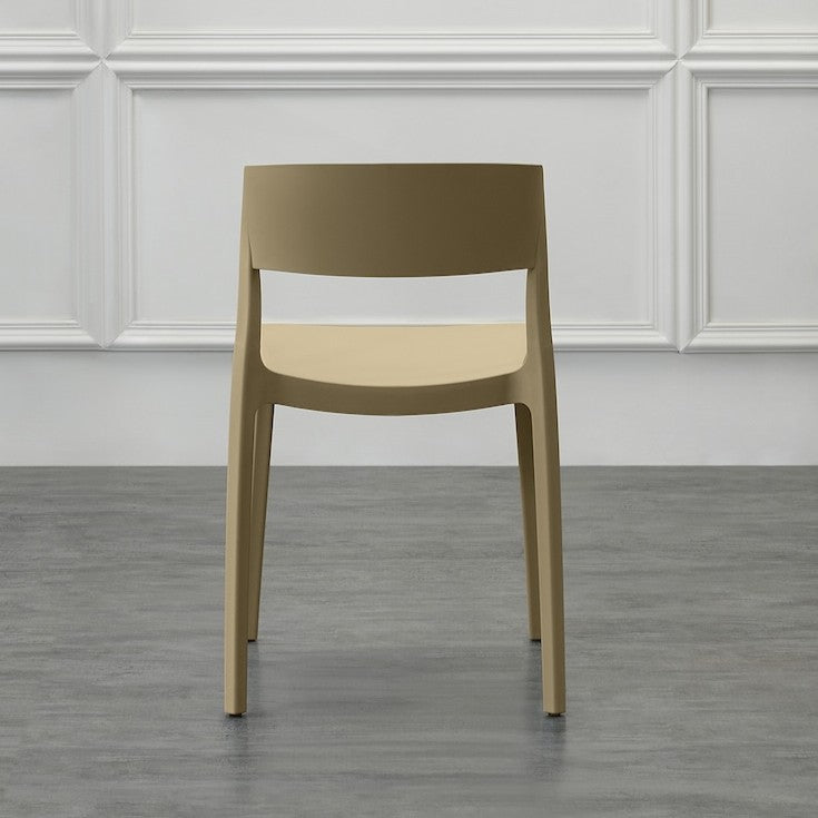 Set de 4 Sillas Mónaco, Color Khaki, con Espaldar y Diseño Moderno