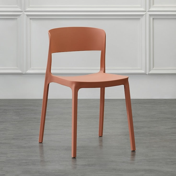 Silla Mónaco, Color Salmón, con Espaldar y Diseño Moderno