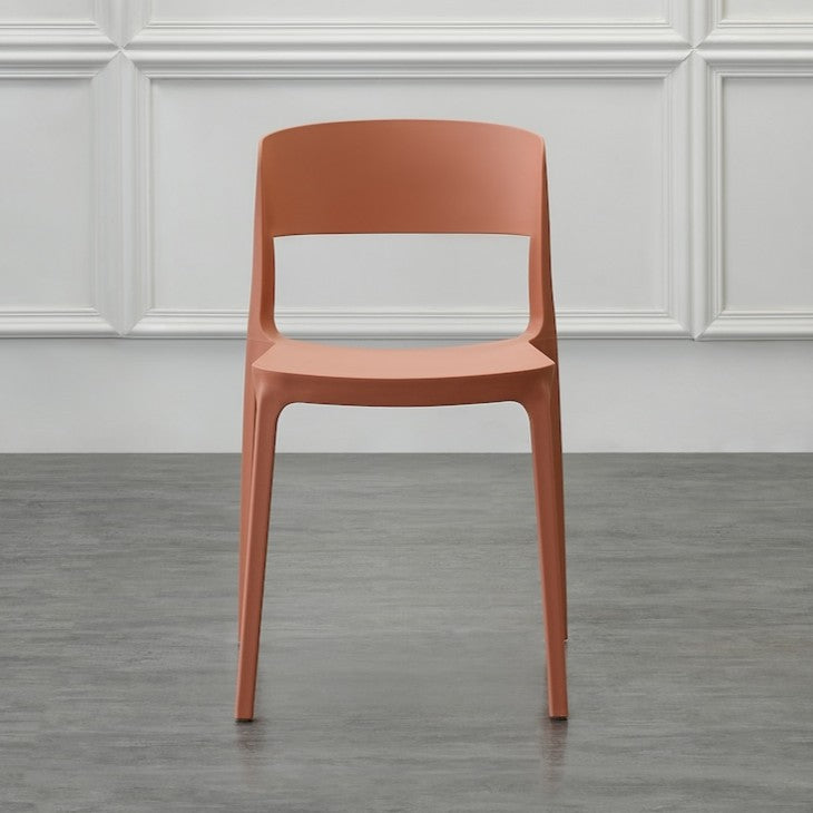 Silla Mónaco, Color Salmón, con Espaldar y Diseño Moderno
