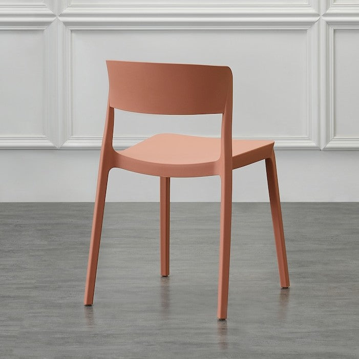 Silla Mónaco, Color Salmón, con Espaldar y Diseño Moderno