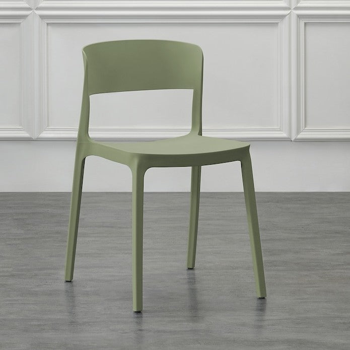 Set de 4 Sillas Mónaco, Color Verde, con Espaldar y Diseño Moderno
