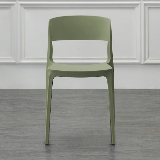 Set de 4 Sillas Mónaco, Color Verde, con Espaldar y Diseño Moderno