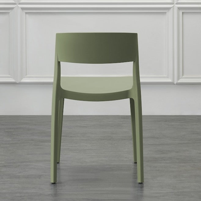 Set de 4 Sillas Mónaco, Color Verde, con Espaldar y Diseño Moderno