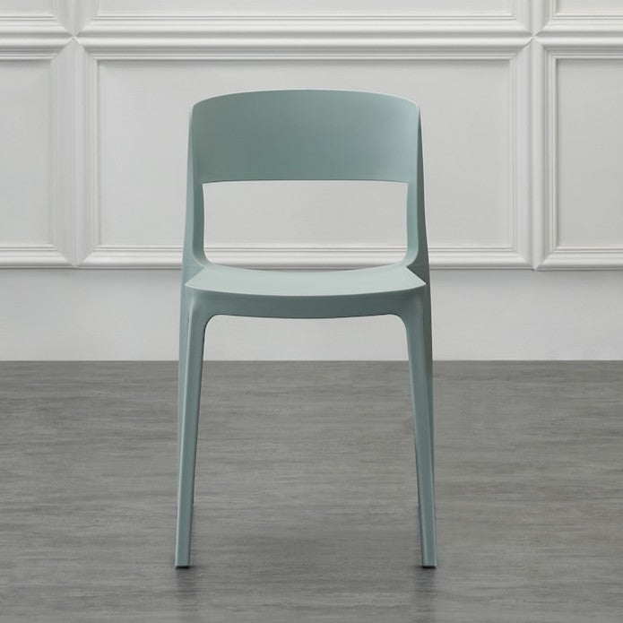 Silla Mónaco, Color Azul Claro, con Espaldar y Diseño Moderno