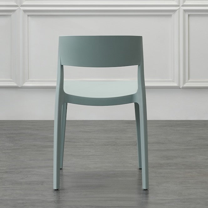 Silla Mónaco, Color Azul Claro, con Espaldar y Diseño Moderno