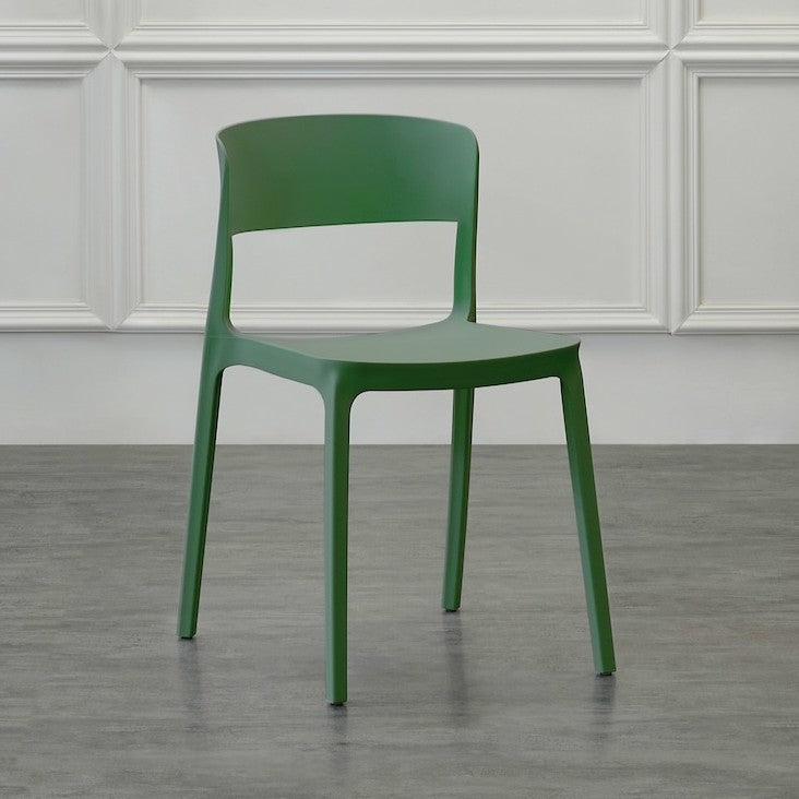 Set de 2 Sillas Mónaco, Color Verde Olivo, con Espaldar y Diseño Moderno