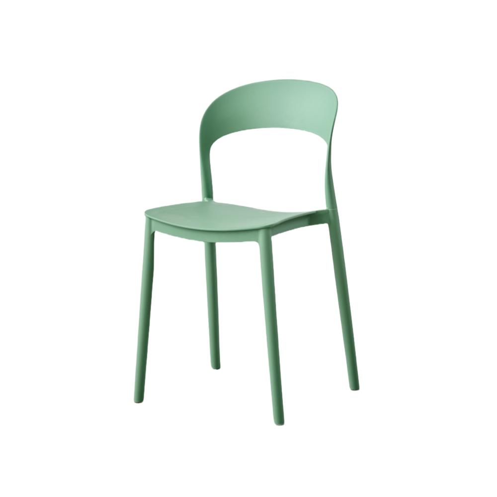 Silla Patrick, Color Verde Oliva, Con espaldar y diseño Moderno X4