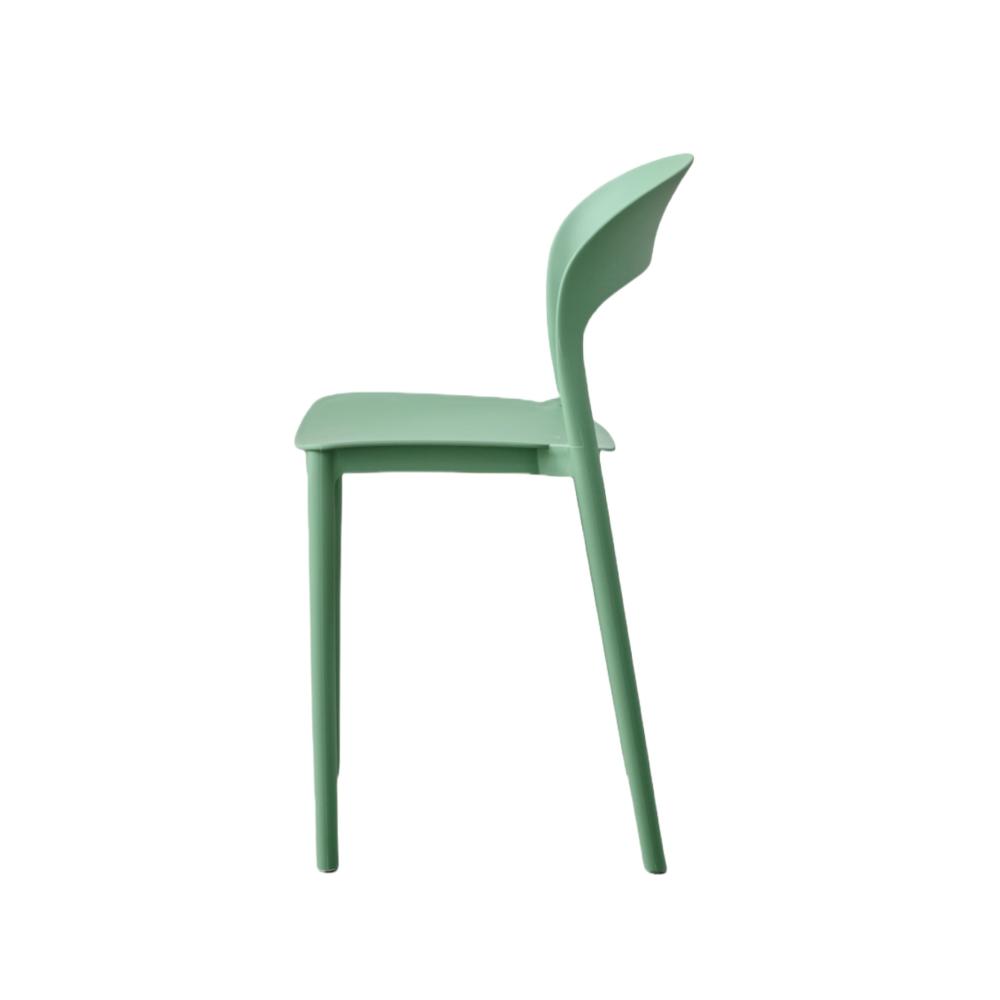 Silla Patrick, Color Verde Oliva, Con espaldar y diseño Moderno X4