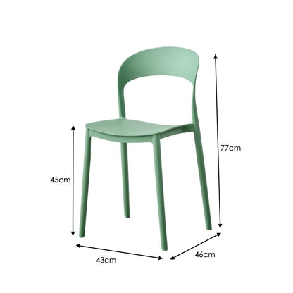Silla Patrick, Color Verde Oliva, Con espaldar y diseño Moderno X4