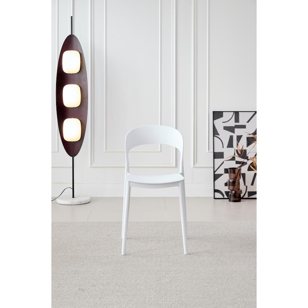 Silla Patrick, Color Blanco, Con espaldar y diseño Moderno X4