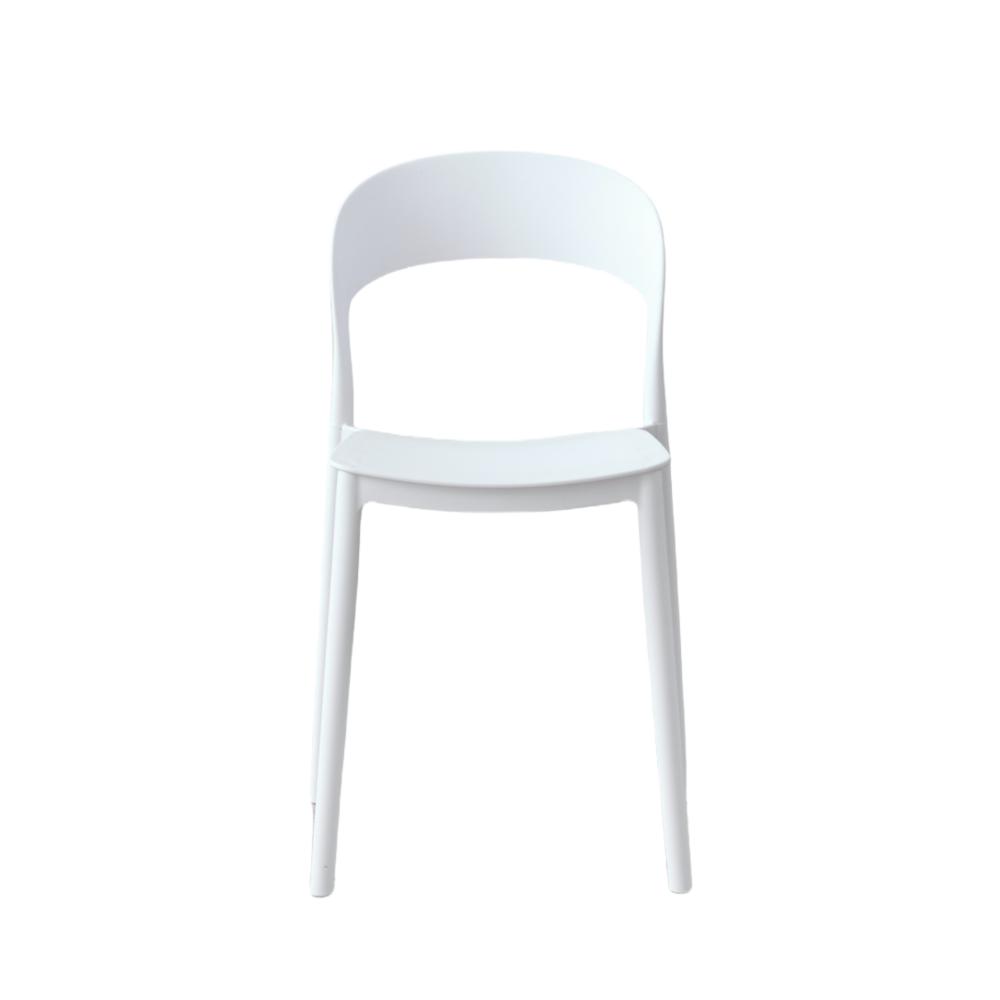 Silla Patrick, Color Blanco, Con espaldar y diseño Moderno X4