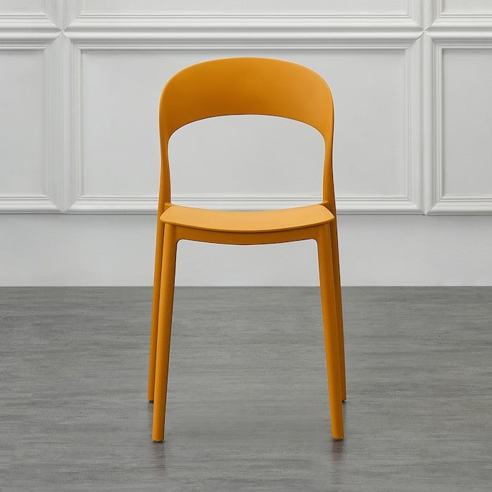 Silla Patrick, Color Naranja, con Espaldar y Diseño Moderno