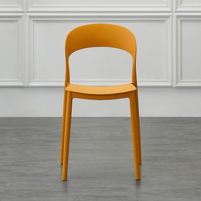 Set de 2 Sillas Patrick, Color Naranja, con Espaldar y Diseño Moderno