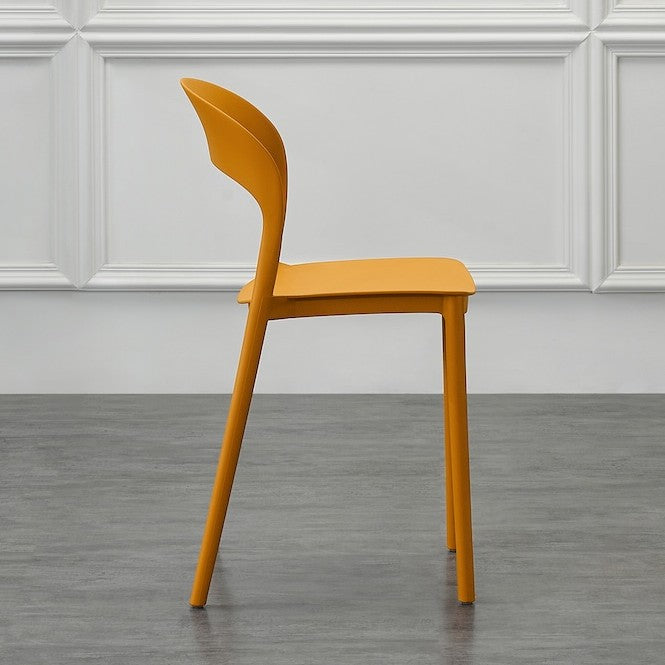 Set de 2 Sillas Patrick, Color Naranja, con Espaldar y Diseño Moderno