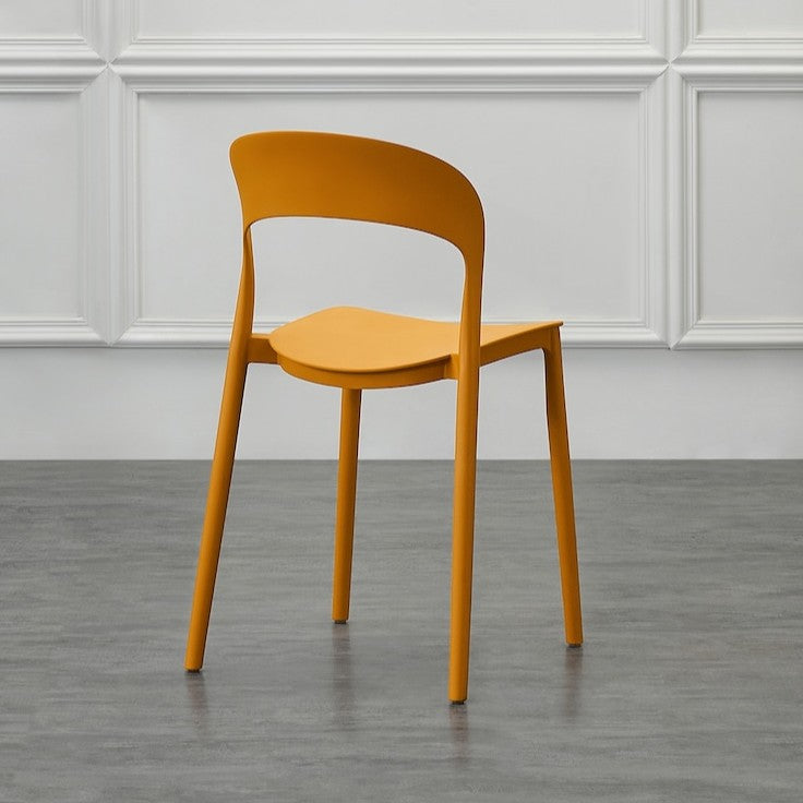 Silla Patrick, Color Naranja, con Espaldar y Diseño Moderno