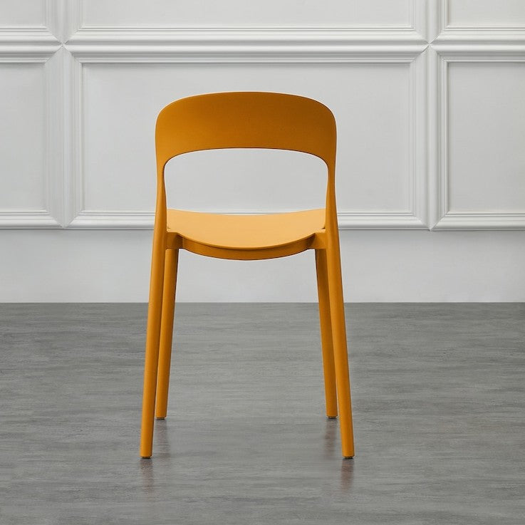 Set de 2 Sillas Patrick, Color Naranja, con Espaldar y Diseño Moderno
