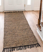 Unique Loom Alfombra trenzada colección de yute - Assam (2' 7