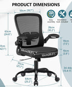 MINLOVE Silla de oficina ergonómica con soporte lumbar ajustable y altura,...