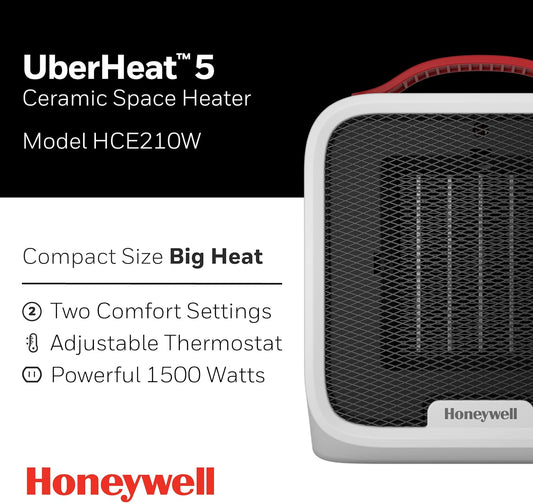 Honeywell UberHeat 5 - Calentador de cerámica para habitaciones pequeñas, color...