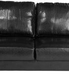 Flash Furniture Bari - Sofá biplaza tapizado en LeatherSoft negro