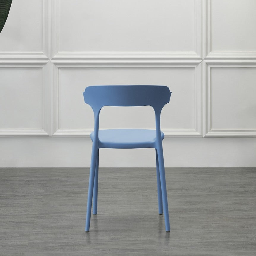 Silla Elena, Color Azul Oceano, con Espaldar y Diseño Moderno