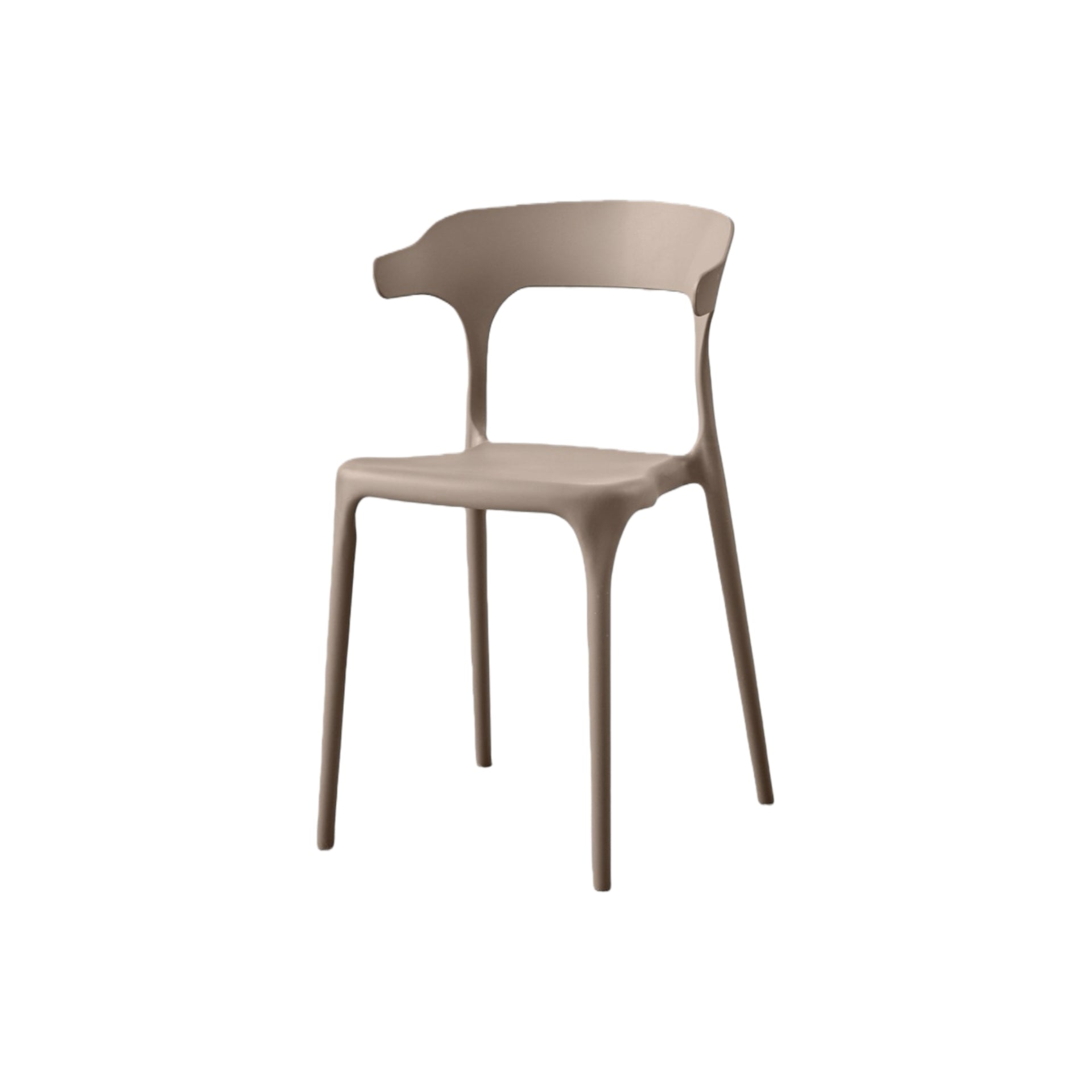 Set de 4 Sillas Elena, Color Taupe, Diseño Moderno