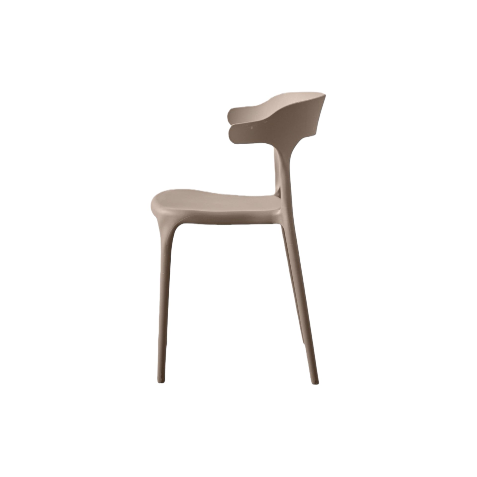 Set de 4 Sillas Elena, Color Taupe, Diseño Moderno