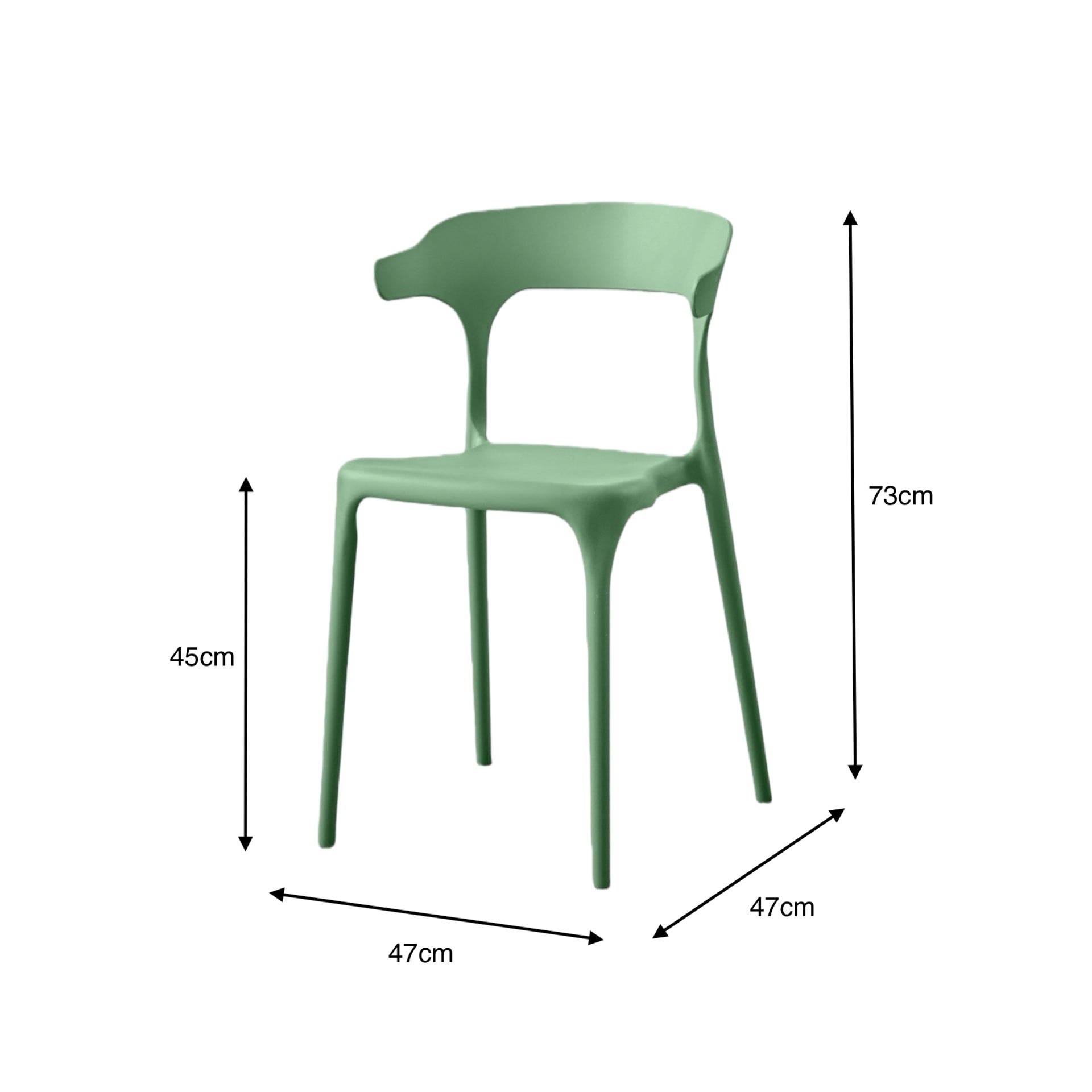 Silla Elena, Color Verde, Diseño Moderno