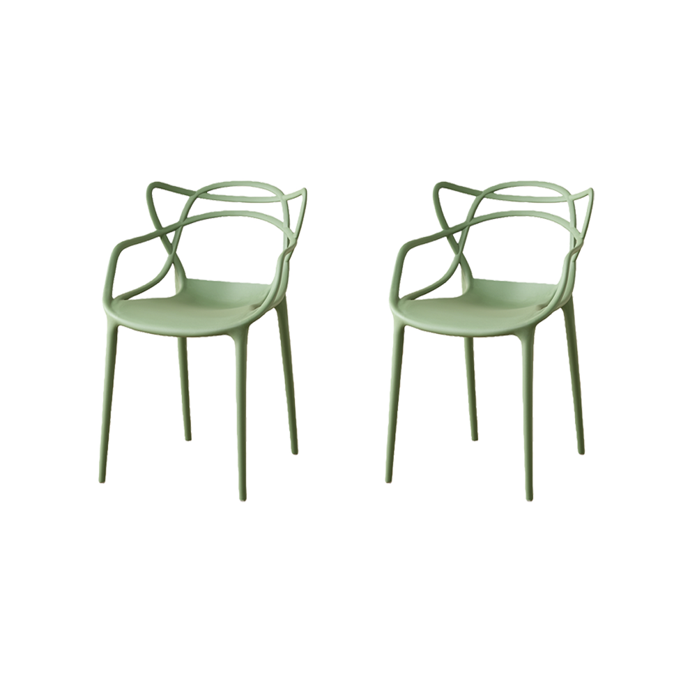 Silla Palermo, Color Verde, Con espaldar y diseño Moderno X2