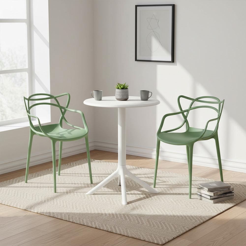 Silla Palermo, Color Verde, Con espaldar y diseño Moderno X2