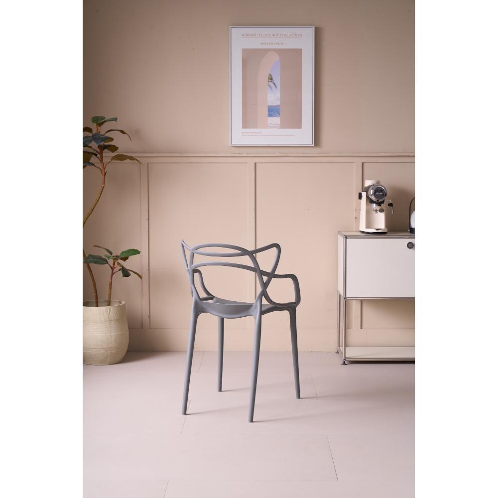 Silla Palermo, Color Gris, Con espaldar y diseño Moderno X2