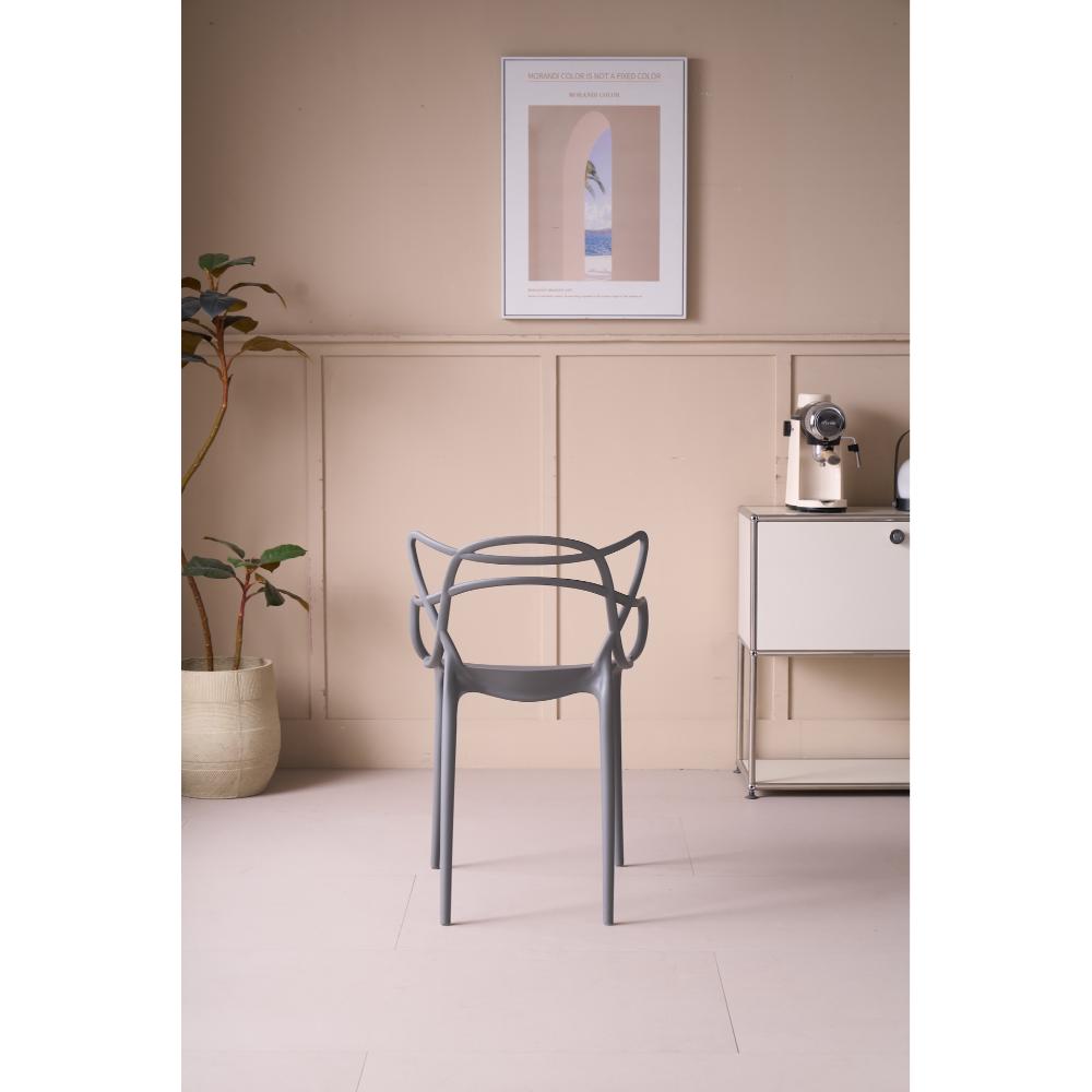 Silla Palermo, Color Gris, Con espaldar y diseño Moderno X2