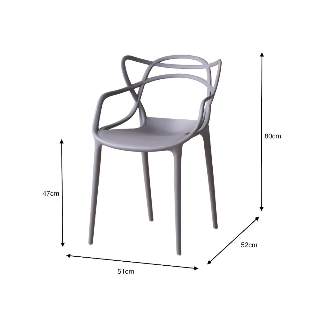Silla Palermo, Color Gris, Con espaldar y diseño Moderno X2