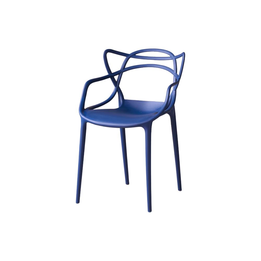 Silla Palermo, Color Azul, Con espaldar y diseño Moderno