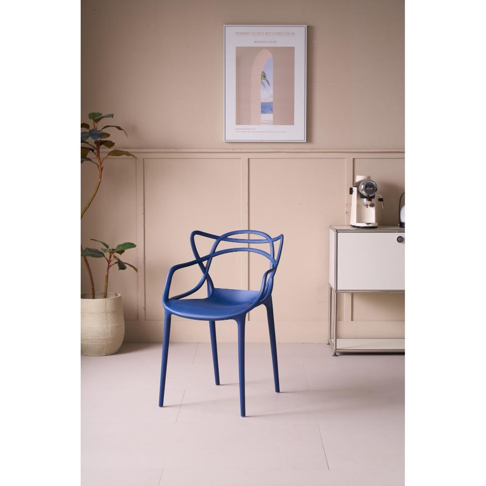Silla Palermo, Color Azul, Con espaldar y diseño Moderno