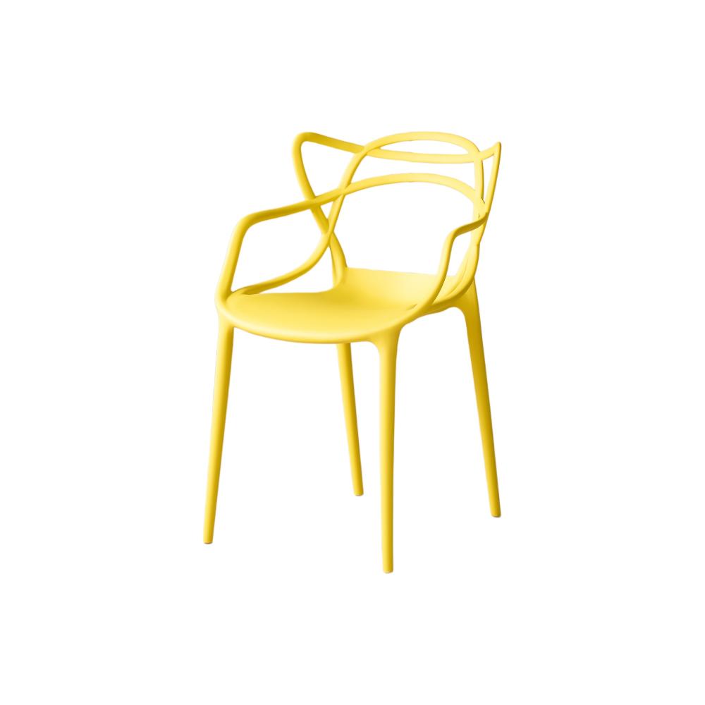 Silla Palermo, Color Amarillo, Con espaldar y diseño Moderno