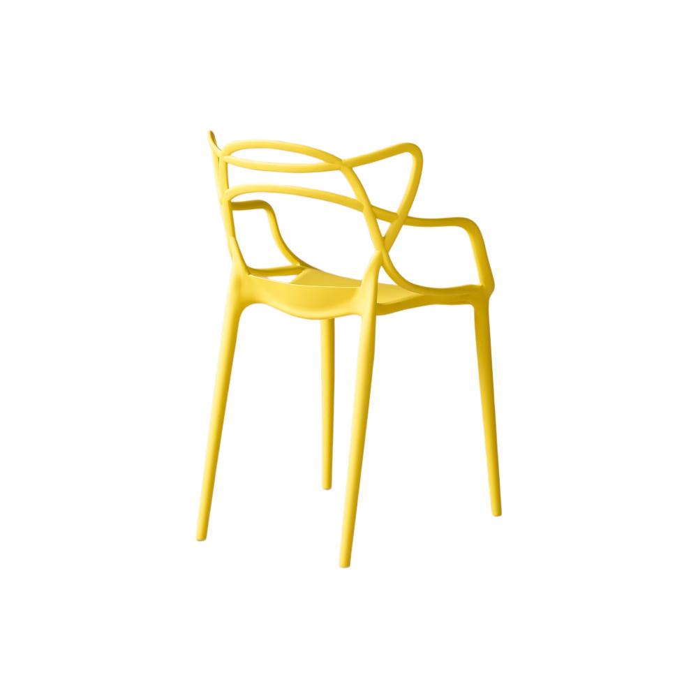 Silla Palermo, Color Amarillo, Con espaldar y diseño Moderno
