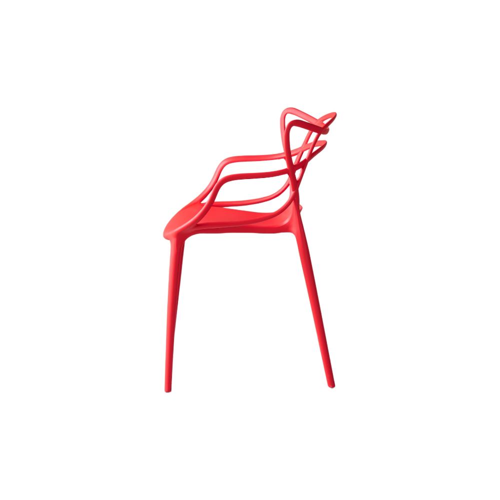Silla Palermo, Color Rojo, Con espaldar y diseño Moderno