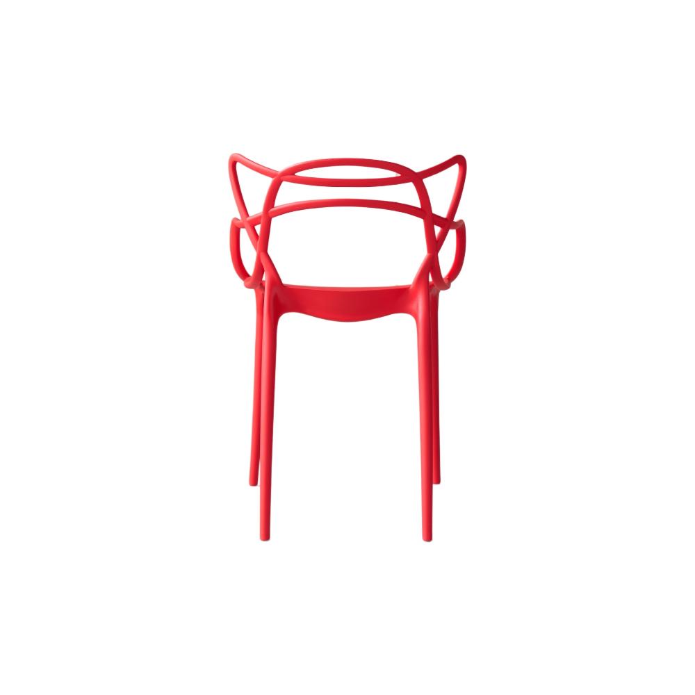 Silla Palermo, Color Rojo, Con espaldar y diseño Moderno