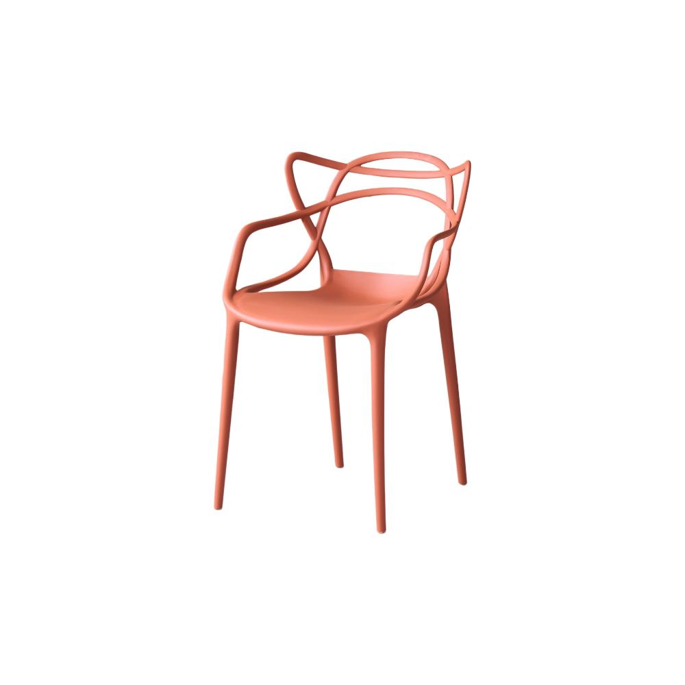 Silla Palermo, Color Terracota, Con espaldar y diseño Moderno