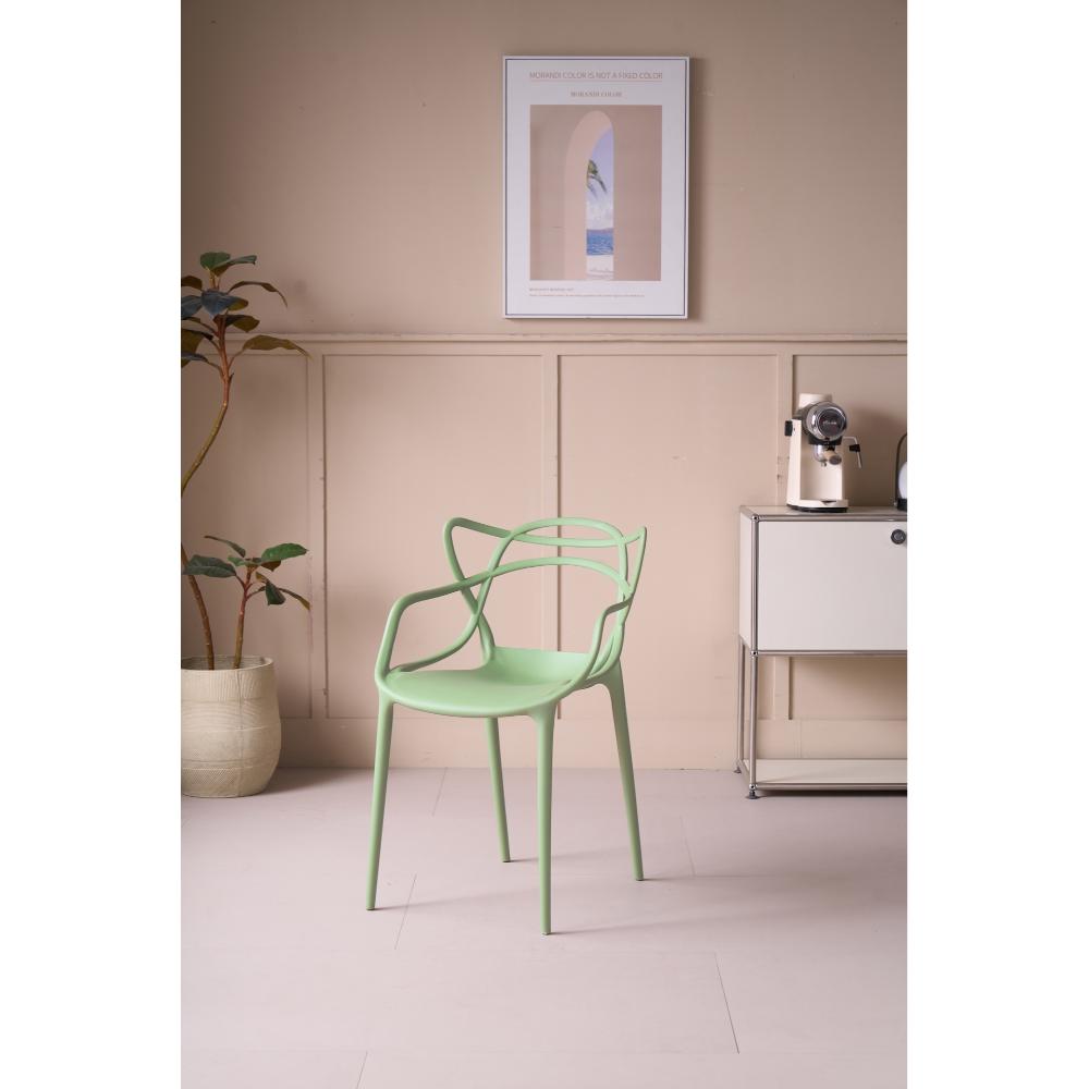 Silla Palermo, Verde Claro, Con espaldar y diseño Moderno X2